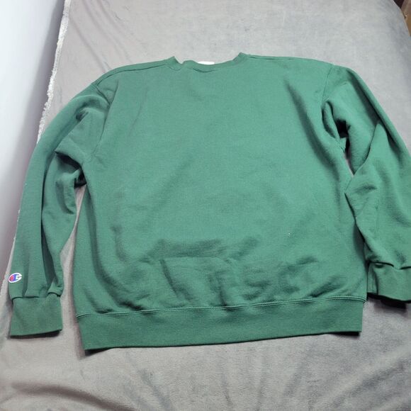 Champion Green OBU Logo Sweatshirt L Cotton/Polyester - Picture 9 of 10